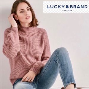 Lucky Brand Blouson Sleeve Turtleneck Sweater